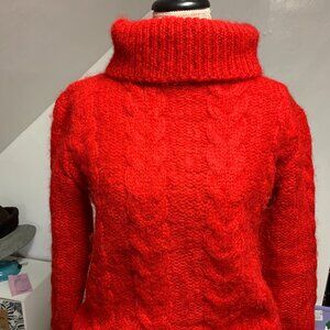 Vintage Red Mohair Wool Sweater by The Limited